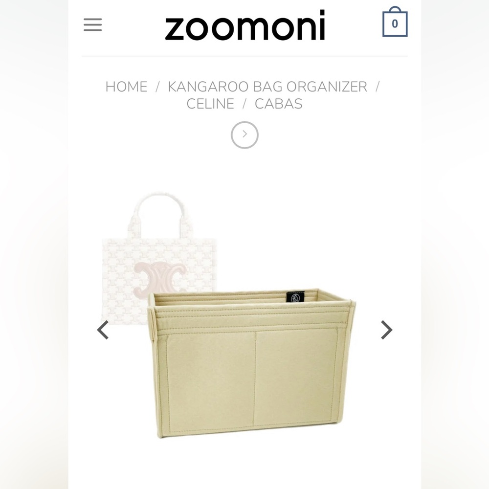 Zoomoni Felt Bag Organizer for Celine Small Cabas Thais - Berry Burgundy